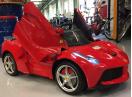 Masinuta electrica RASTAR Laferrari 2x 25W 12V cu Scaun TAPITAT #Rosu